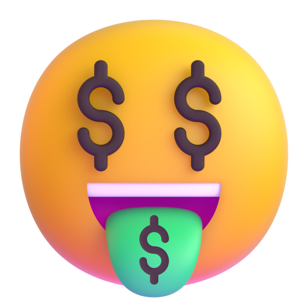 an emoji of moneyFace