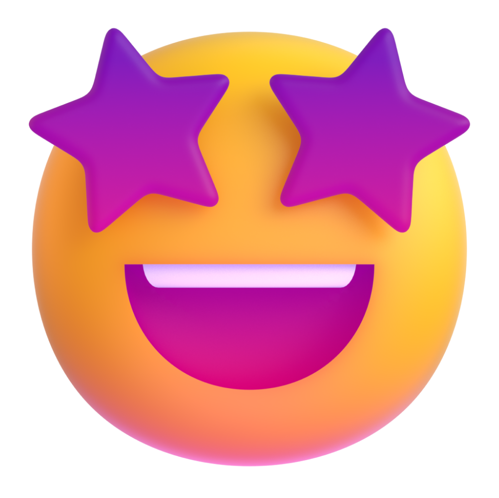 an emoji of starstruck