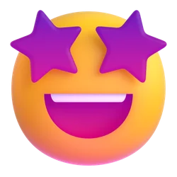 an emoji of starstruck